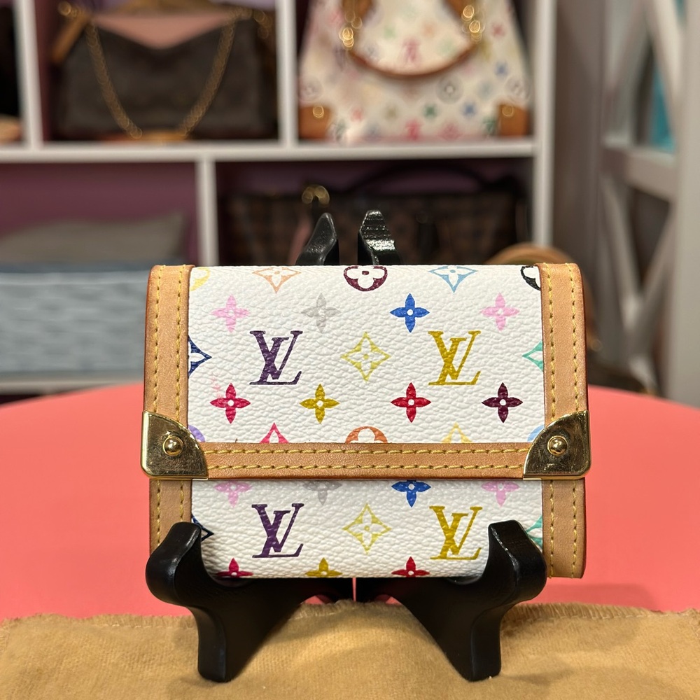 Louis Vuitton Murakami Porte Monnaie Plat Coin Case